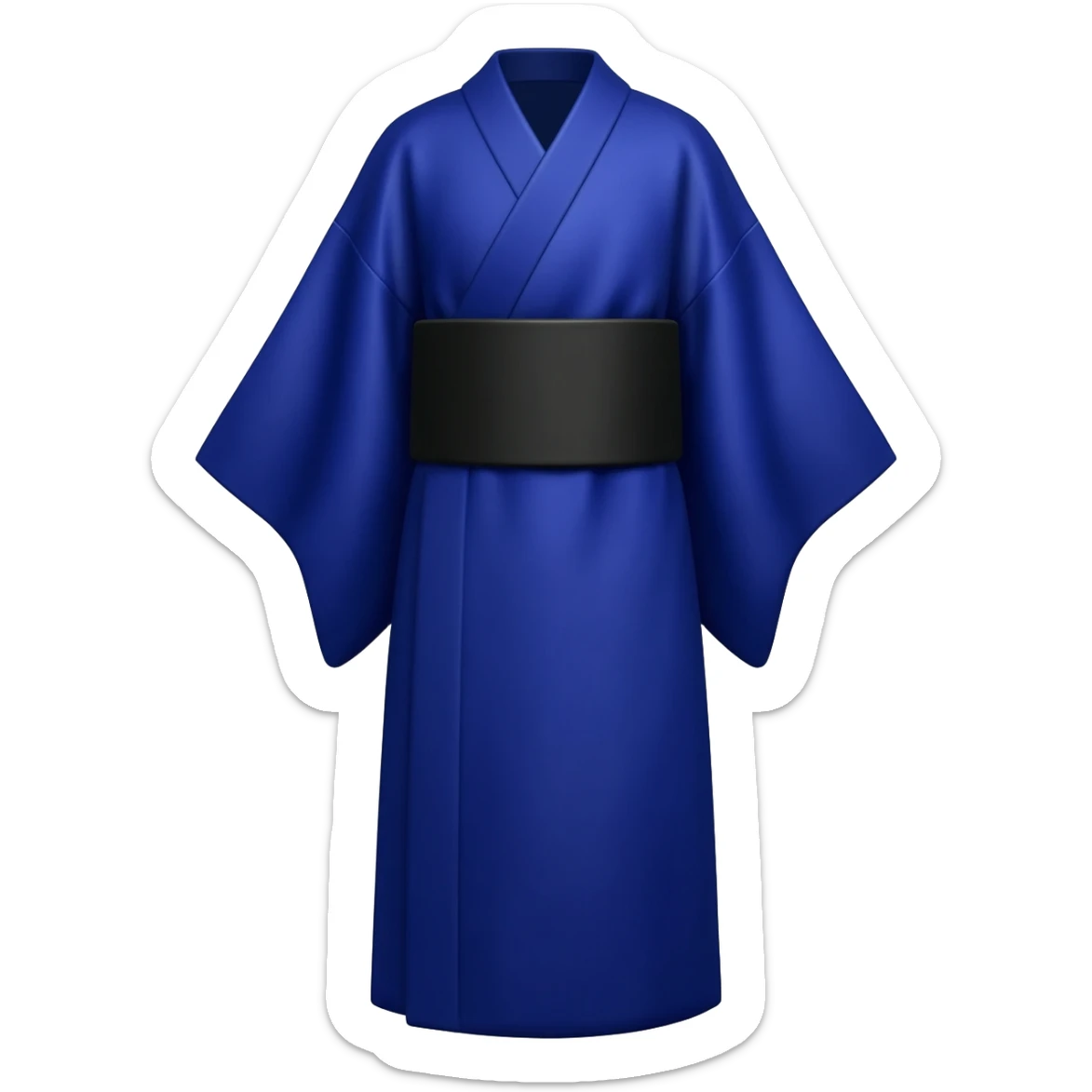 I said yukata (kimono) in Navy rich royal blue shade & No other color added. But in emoji please! sticker