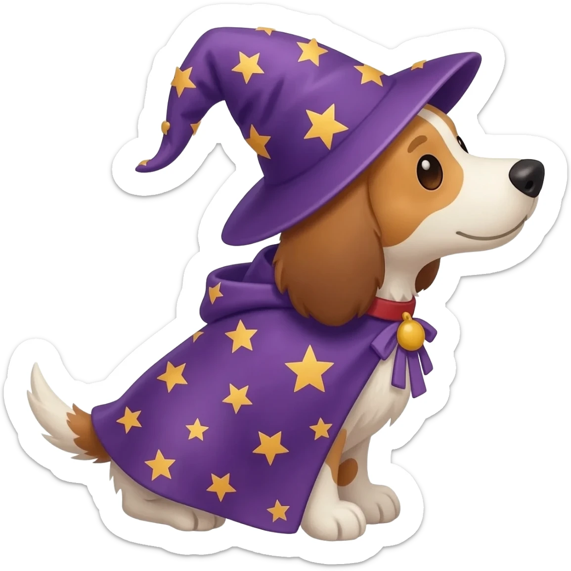 Dog wizard sticker