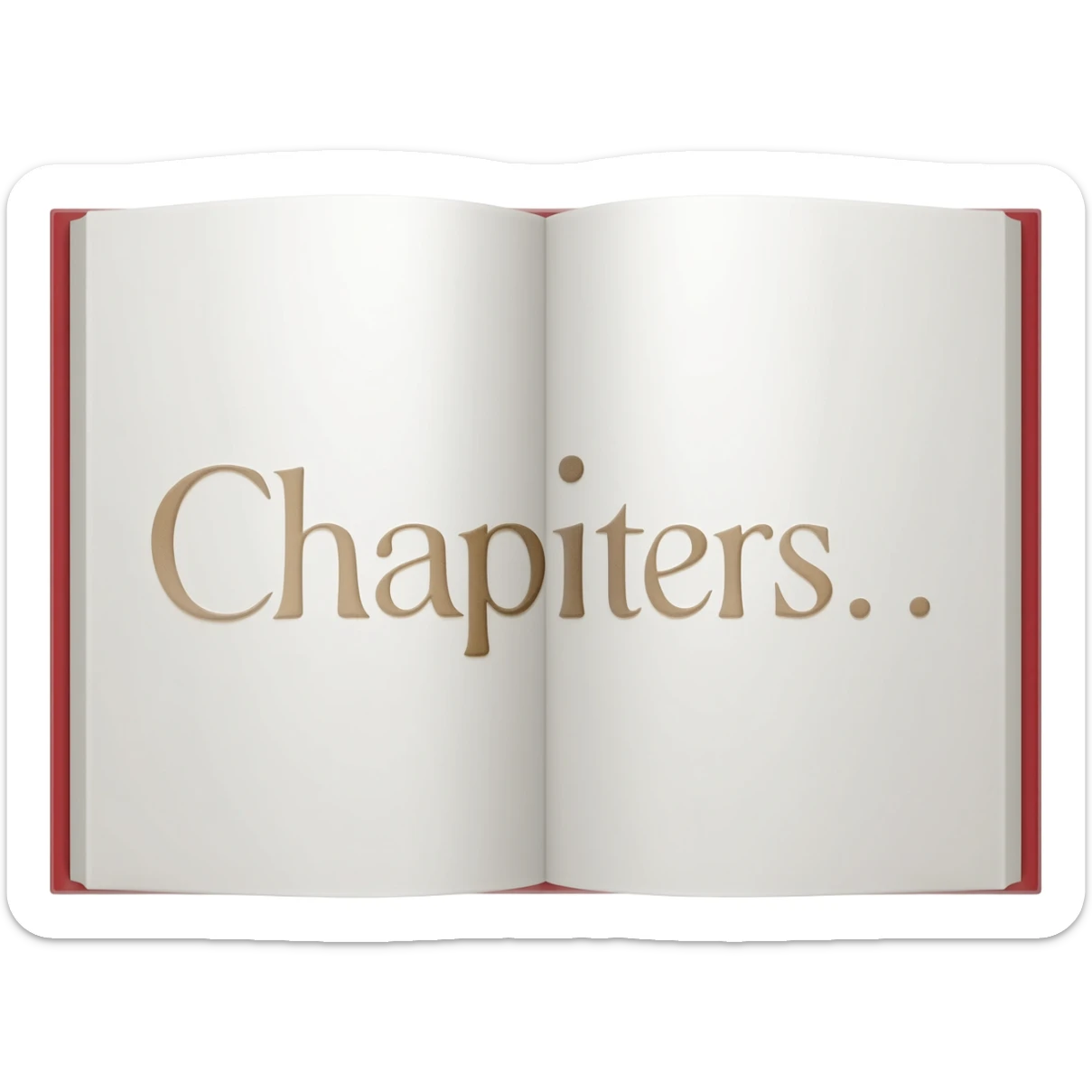 a Chapter heding in a page of the book sticker