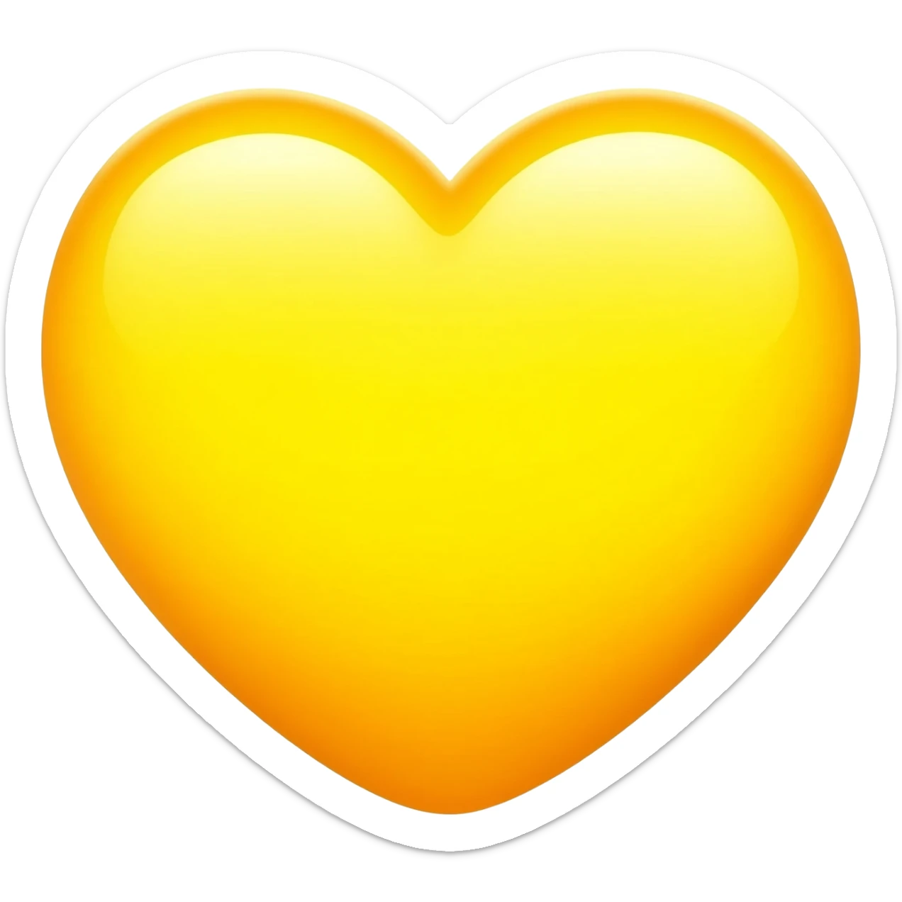 yellow heart ios emoji sticker