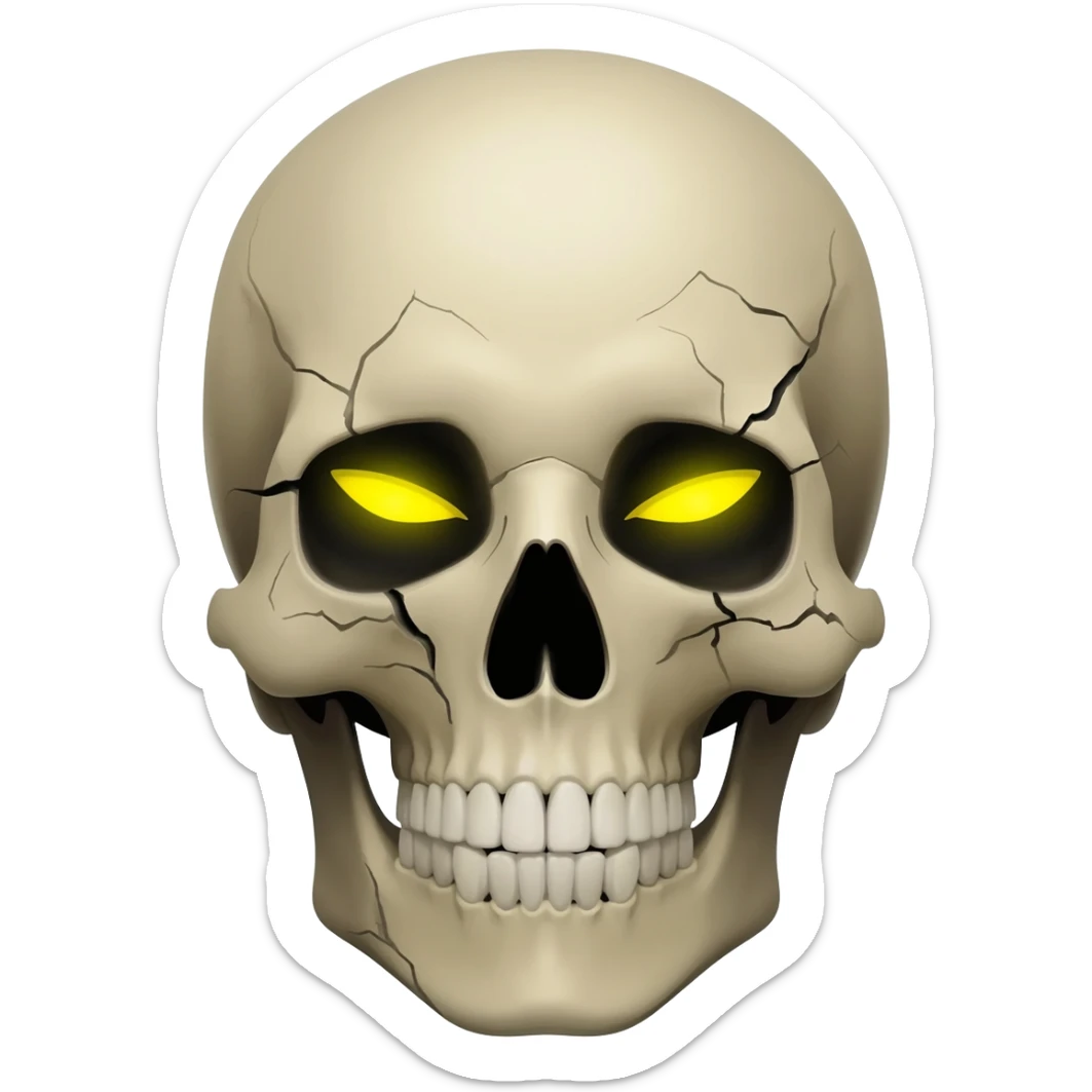 Troll face on skel sticker