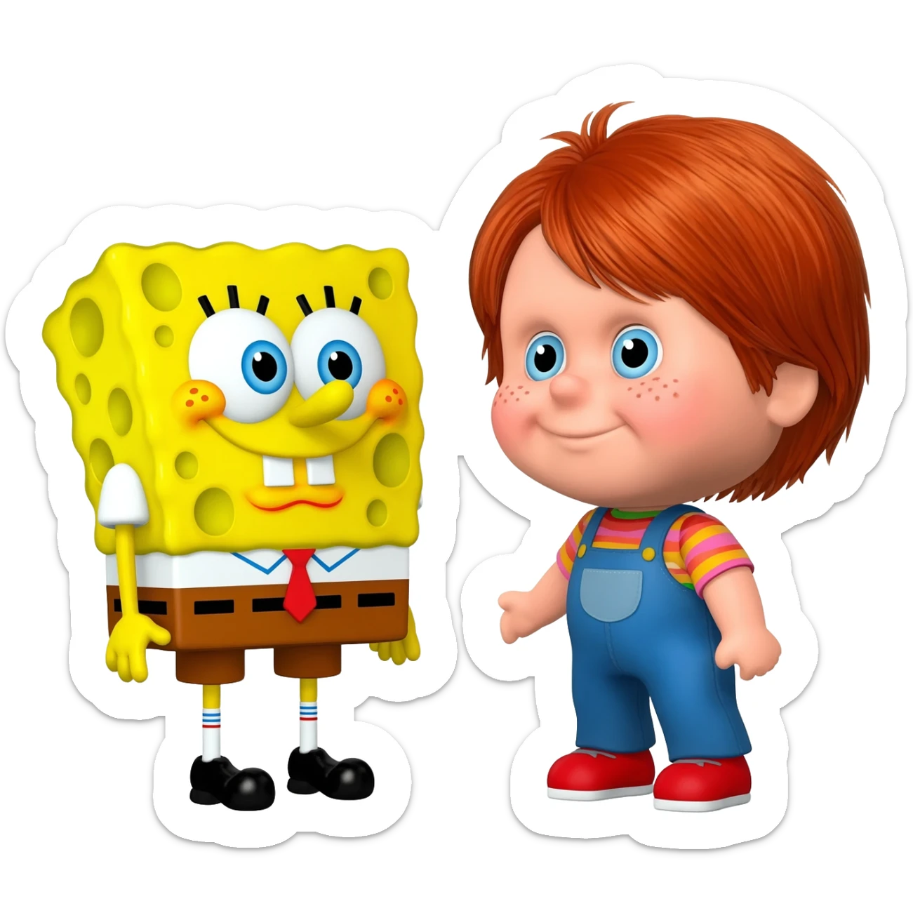 Chucky meets spongebob sticker