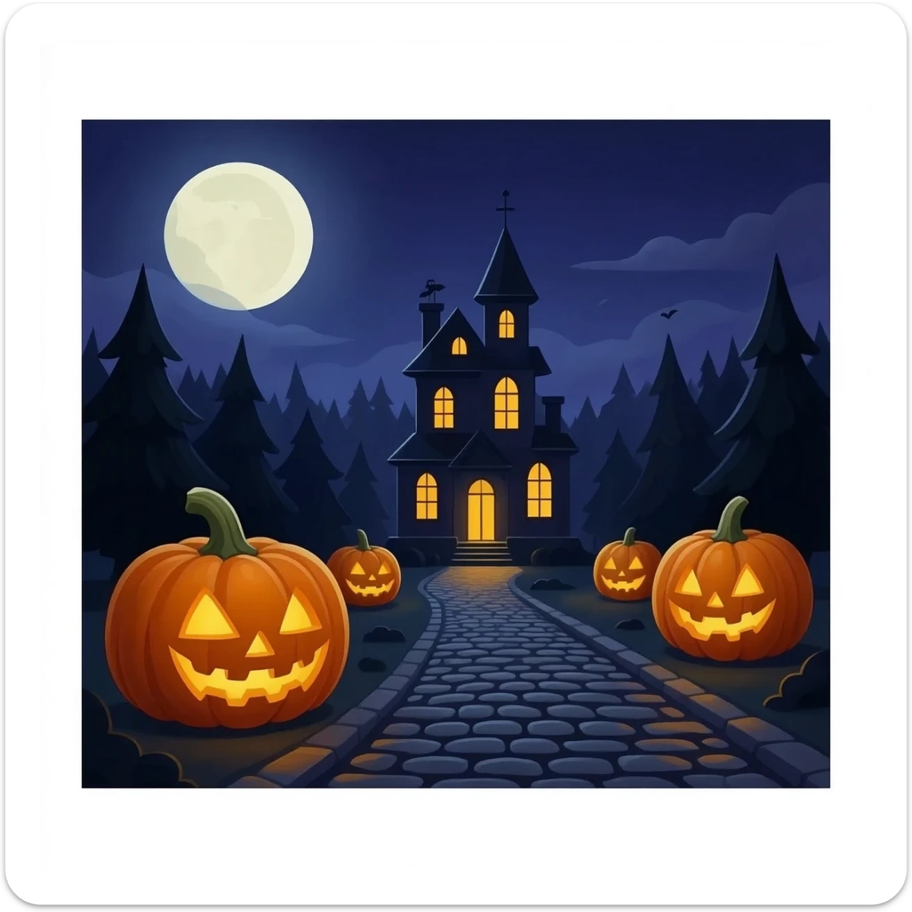 Halloween background sticker