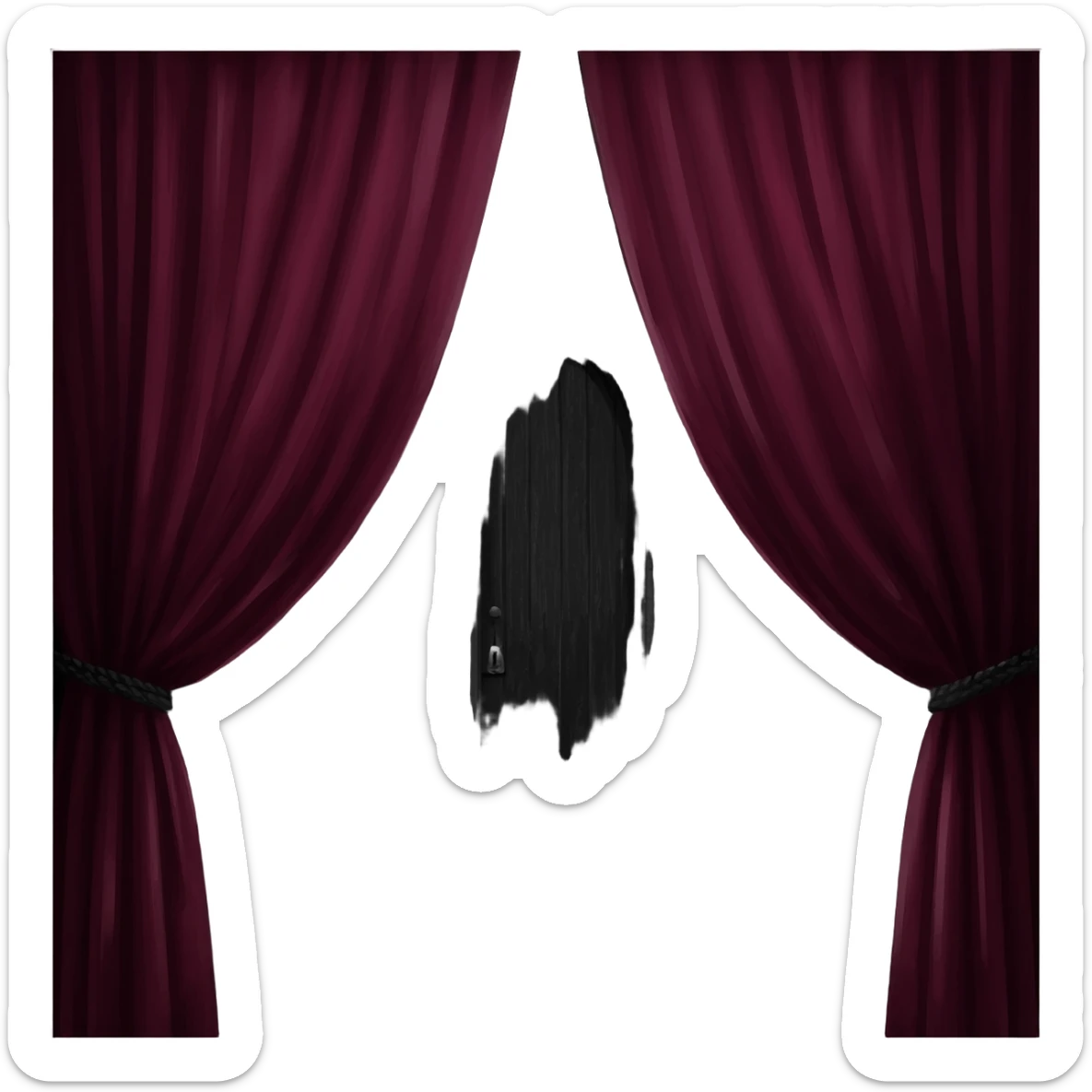 Dark gothic black and burgundy aesthetic scenery scene picture   sticker