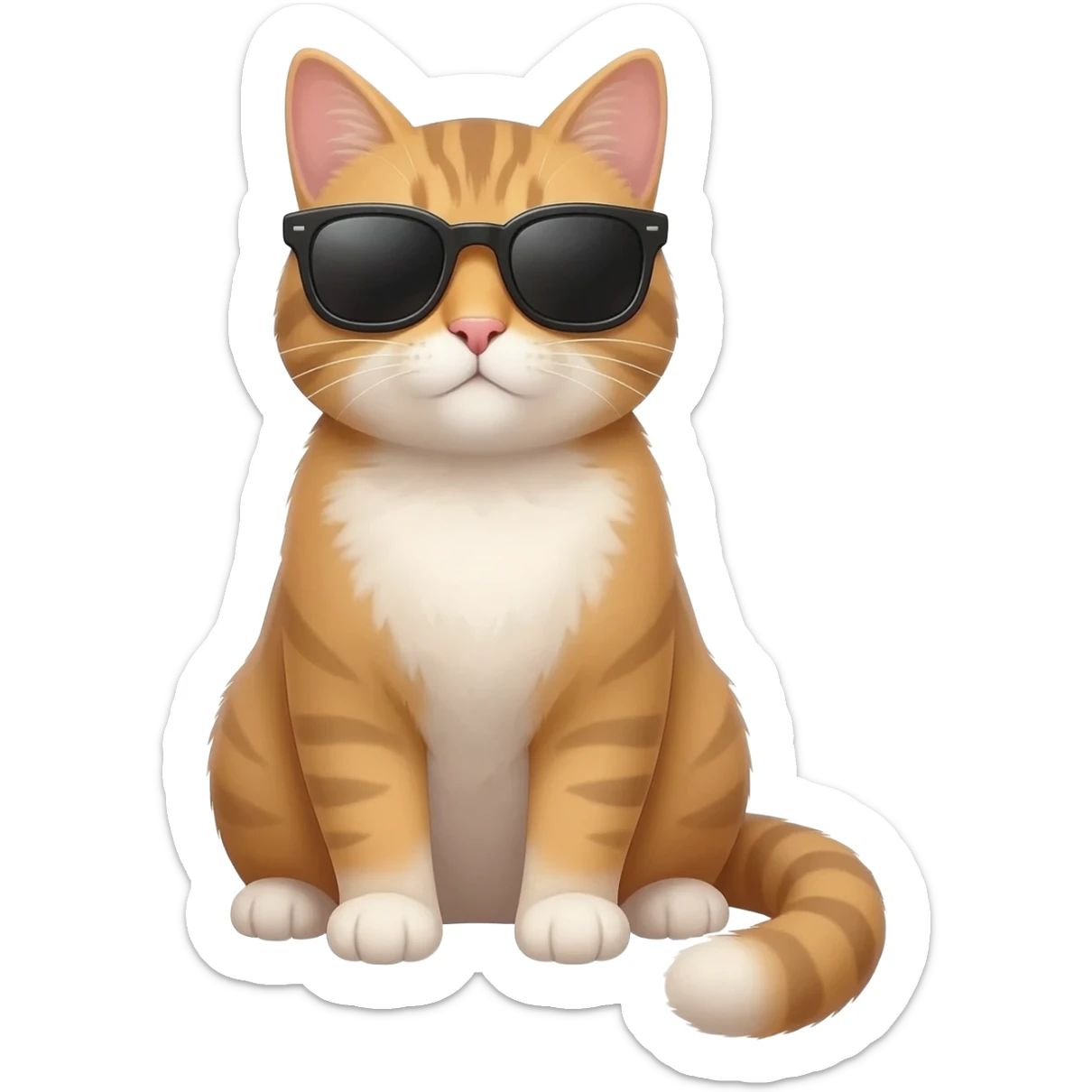 Cat wearing sunglasses sticker