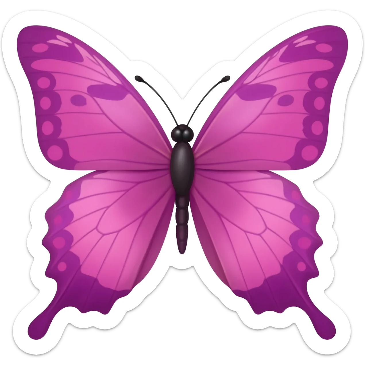 Pink burtfly sticker