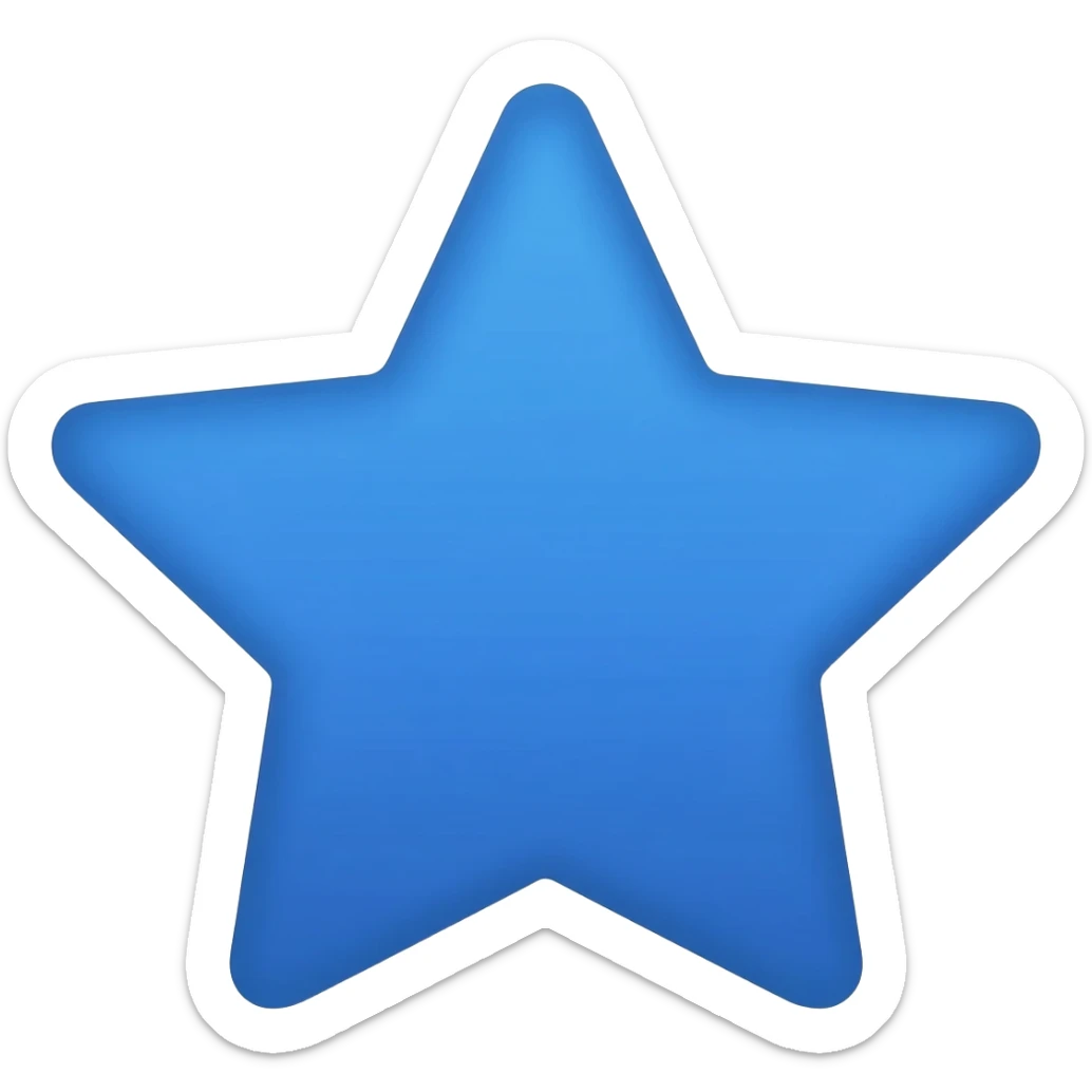 “Blue tick in the shape of a star.” sticker