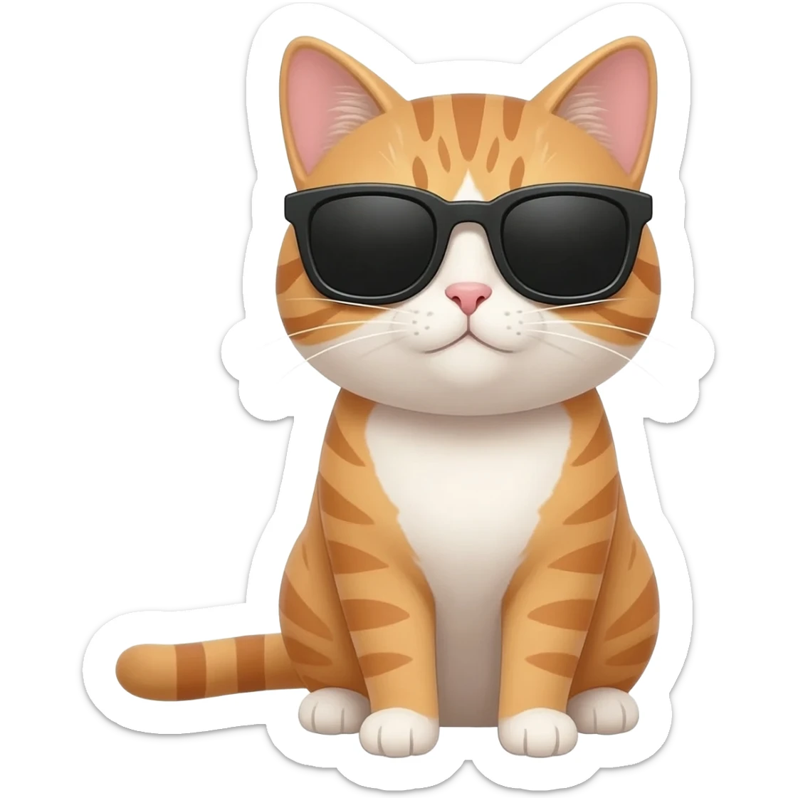 Cat wearing sunglasses sticker