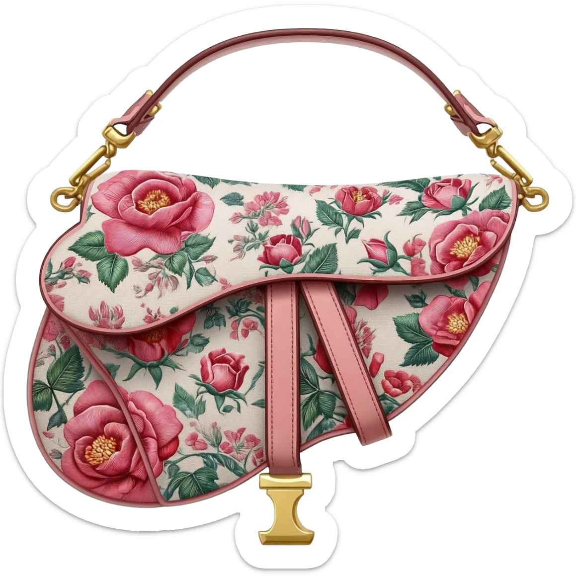 floral dior saddle bag sticker