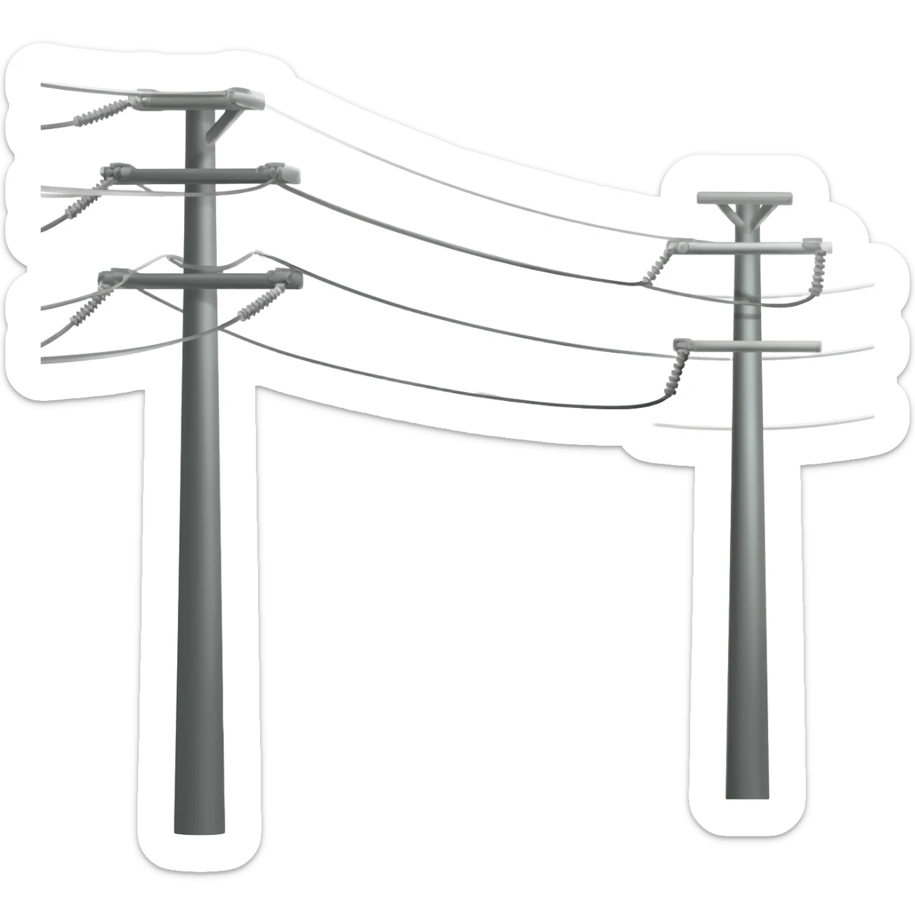 grey electricity power lines sticker