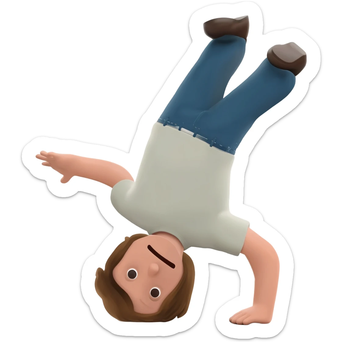 face plant hit the floor  embarassed sticker