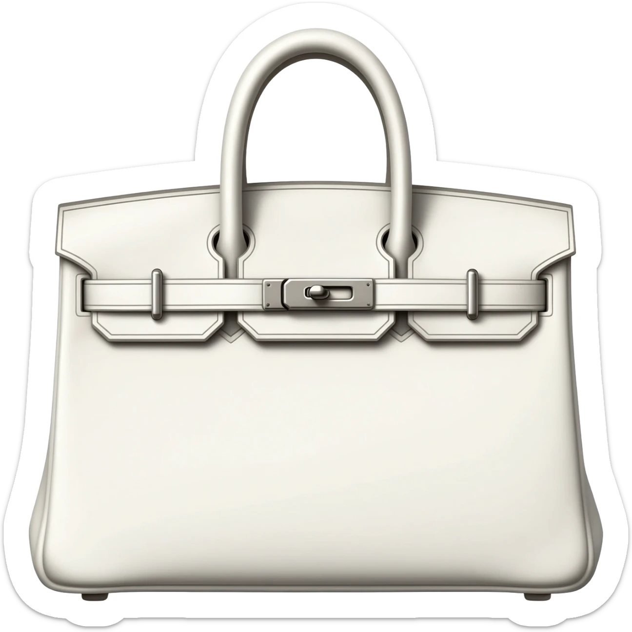 white birkin hermes bag sticker