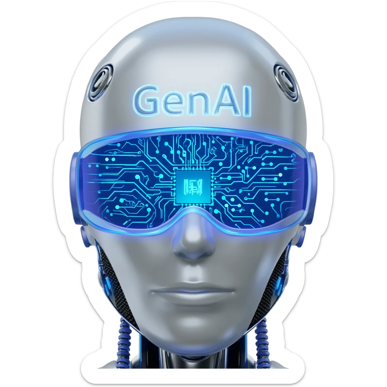 Robot, solo la cabeza. Y que simbolice GenAI sticker