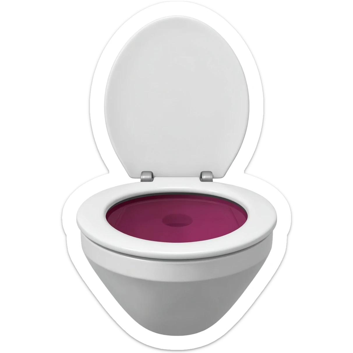 toilet with red water sticker