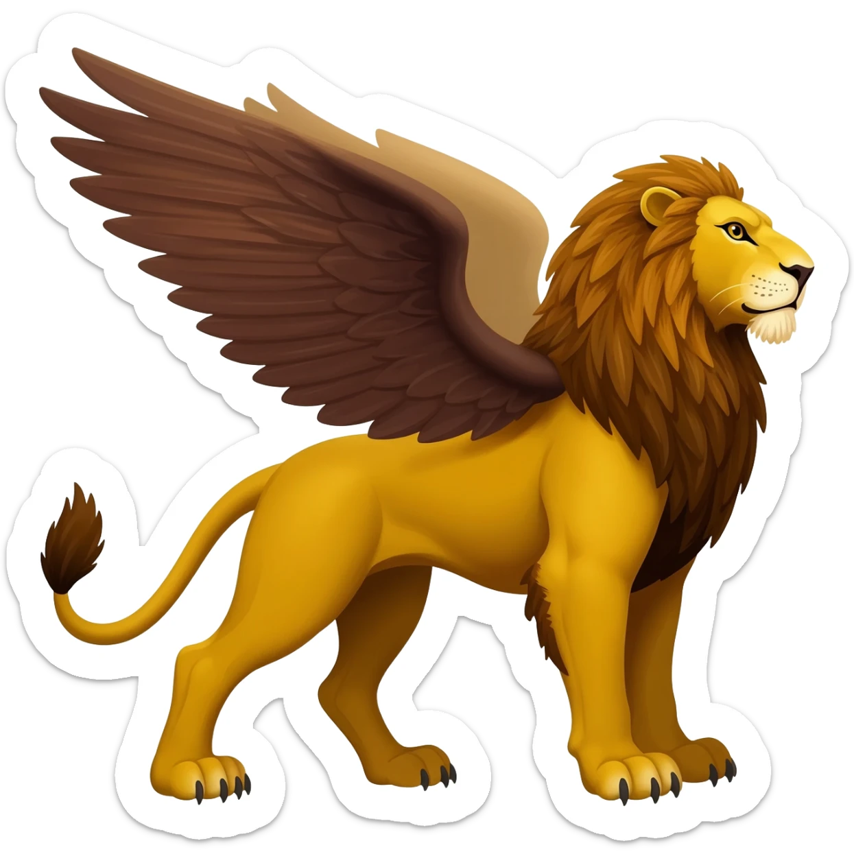 griffin. half lion half eagle wing sticker