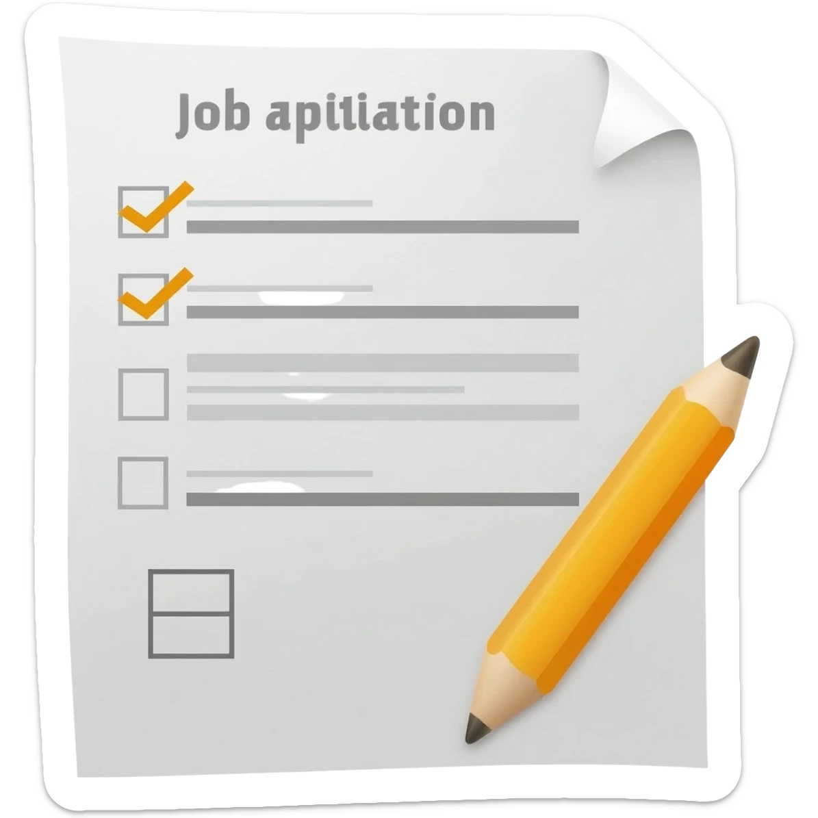 job application sticker