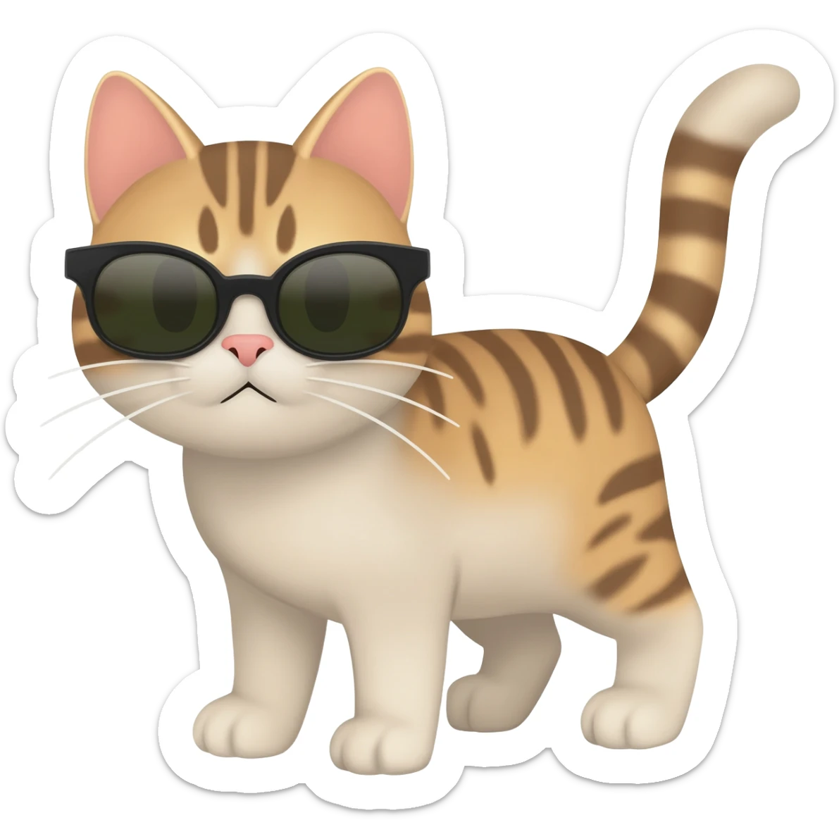 cat with sunglassess sticker