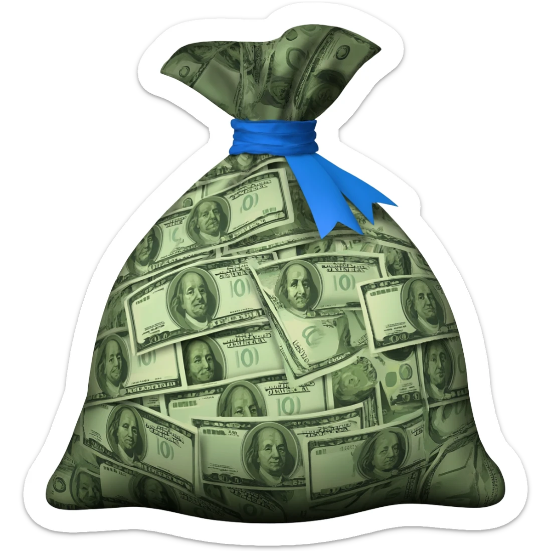 bag of dollars sticker