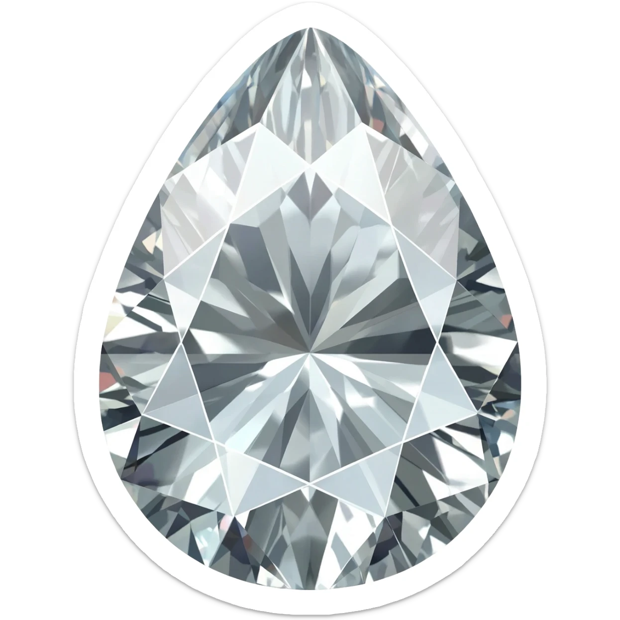 pear shaped diamond sticker