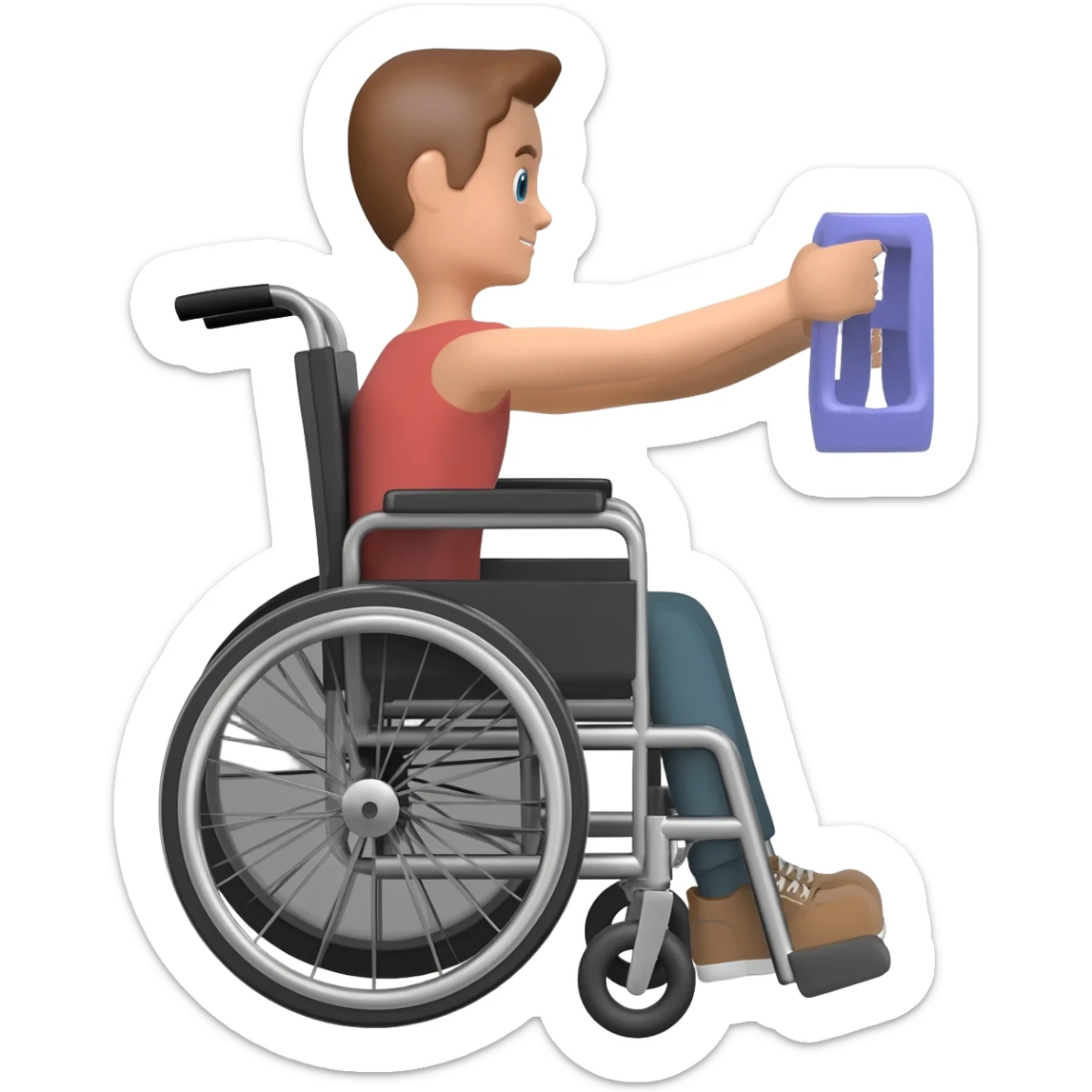 weelchair training sticker