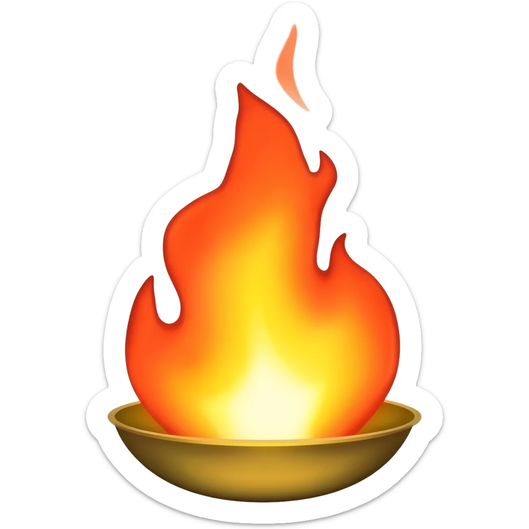Balnça com fogo sticker