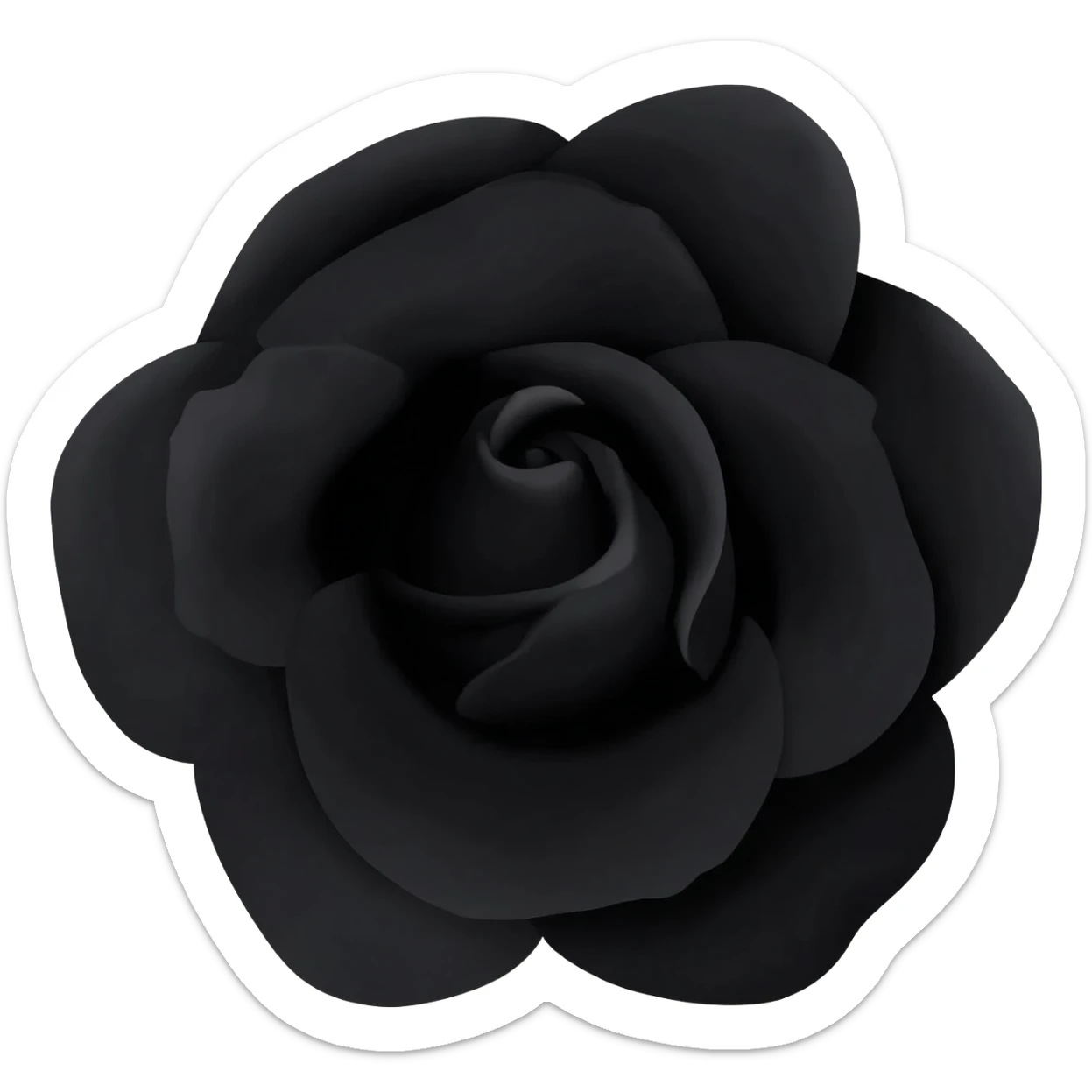 Rosa con pétalos negros sticker