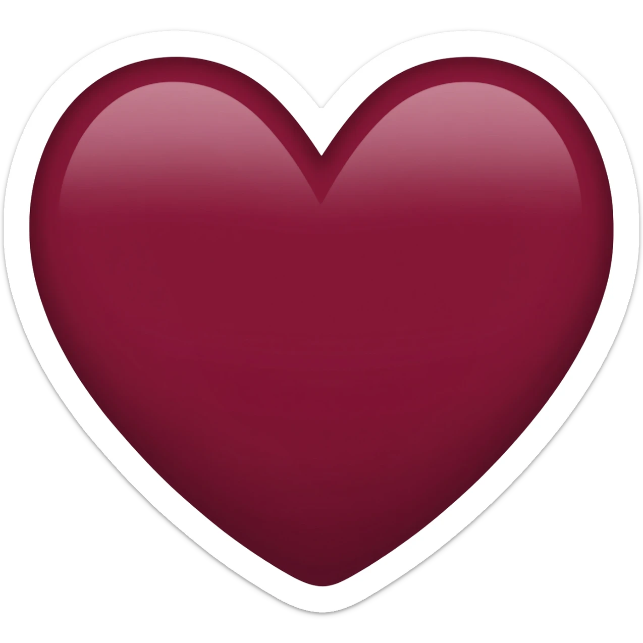 maroon heart sticker