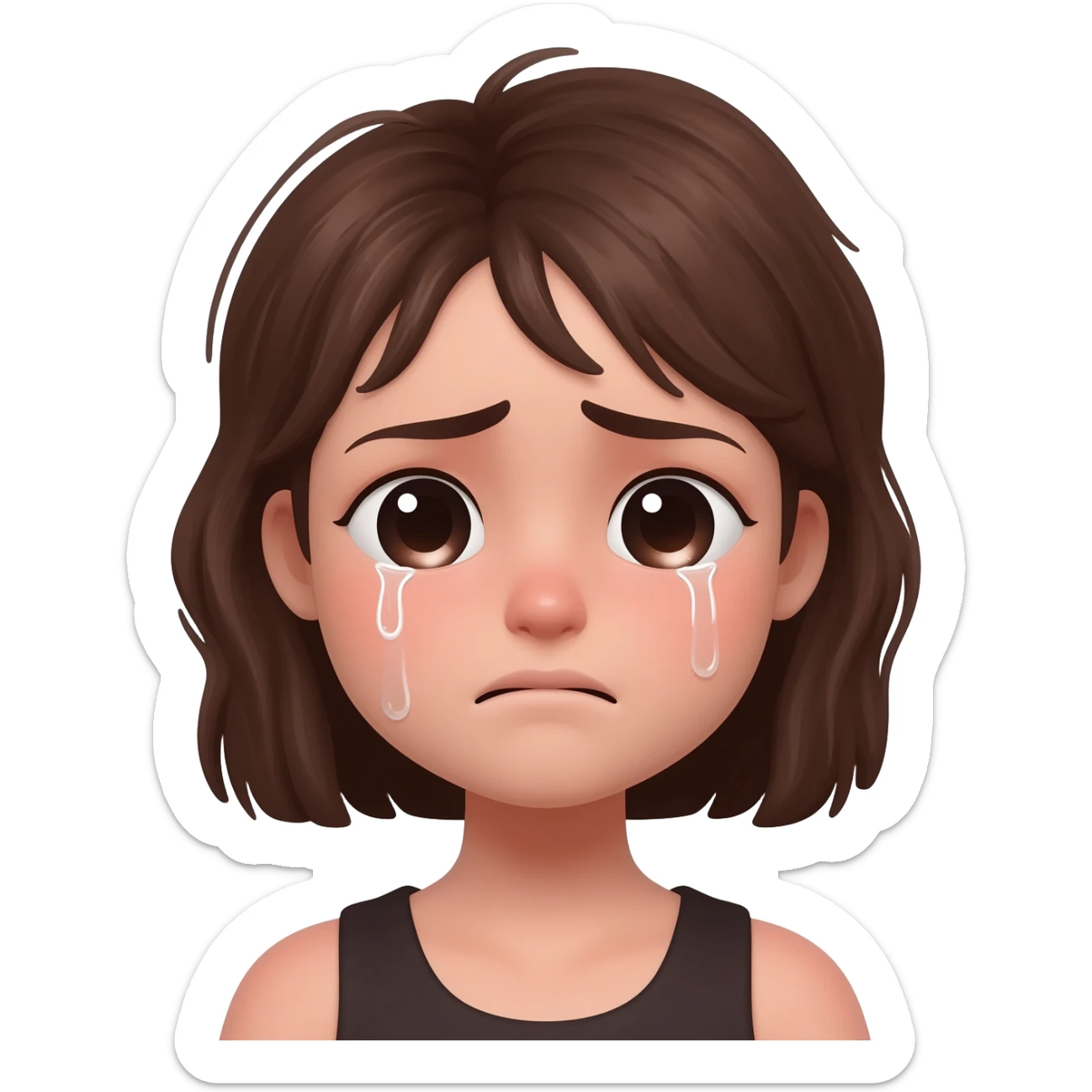 Heart broken girl tha is crying sticker