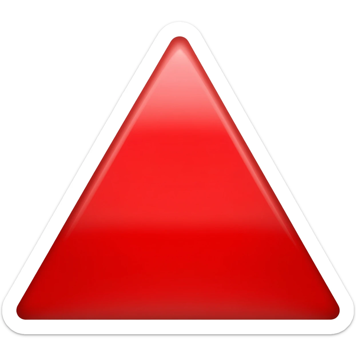 Triangle in red color sticker