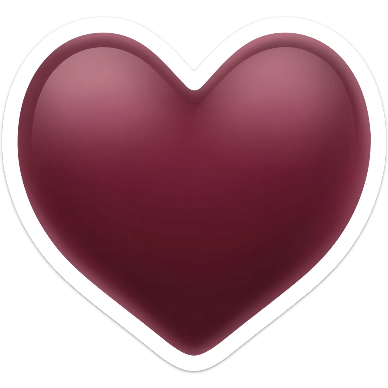 Wine color heart emoji sticker