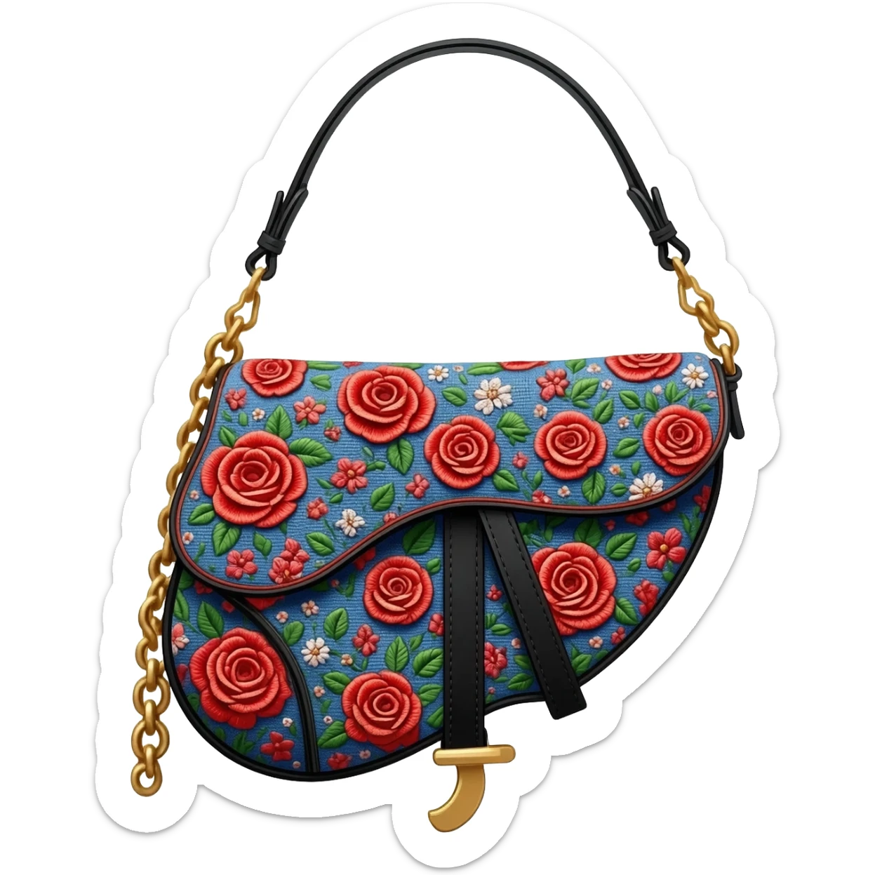 floral dior saddle bag sticker