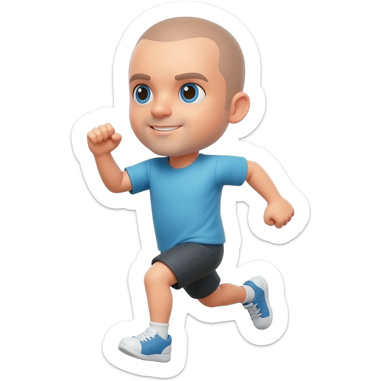 Running emoji of myself sticker