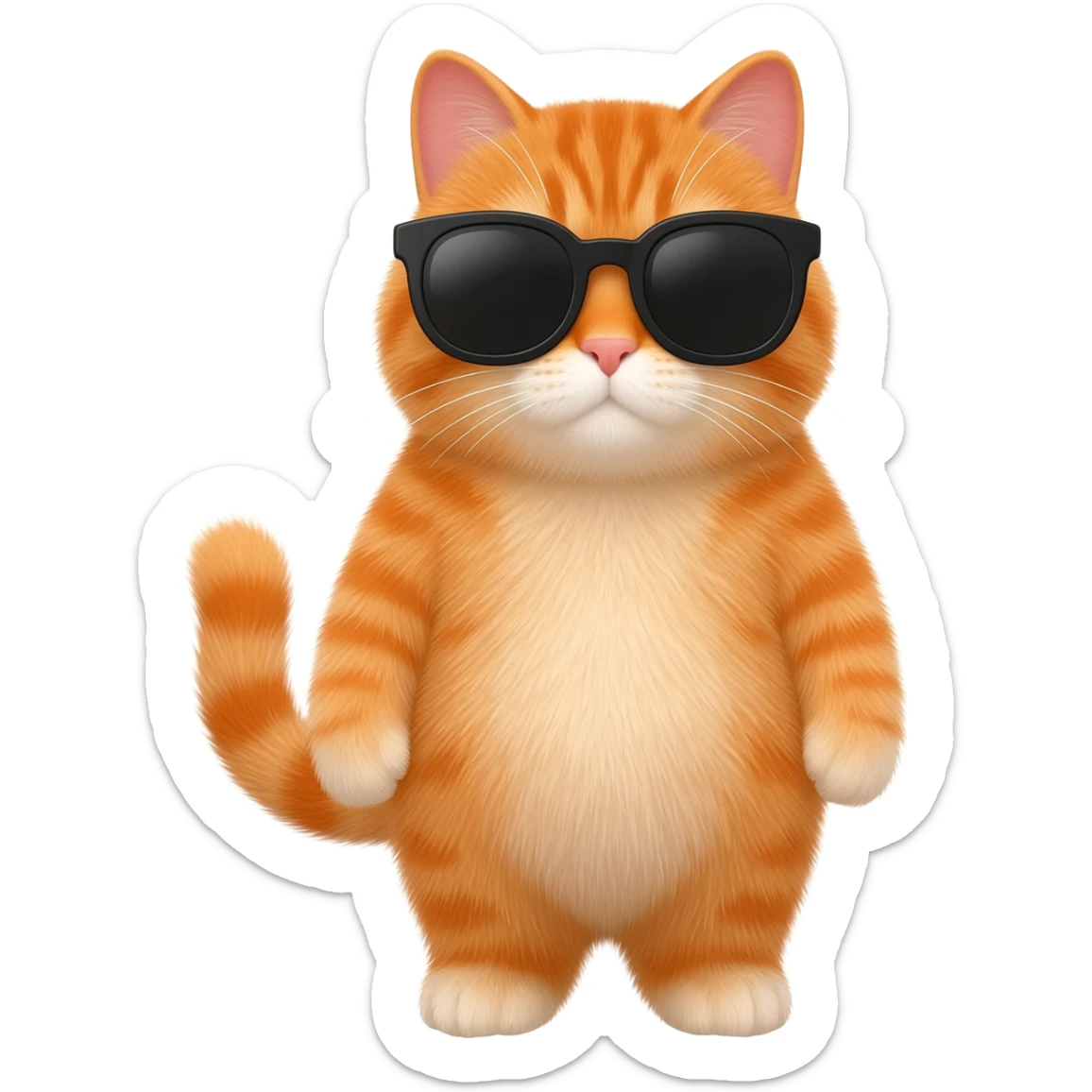 Cat wearing sunglasses sticker