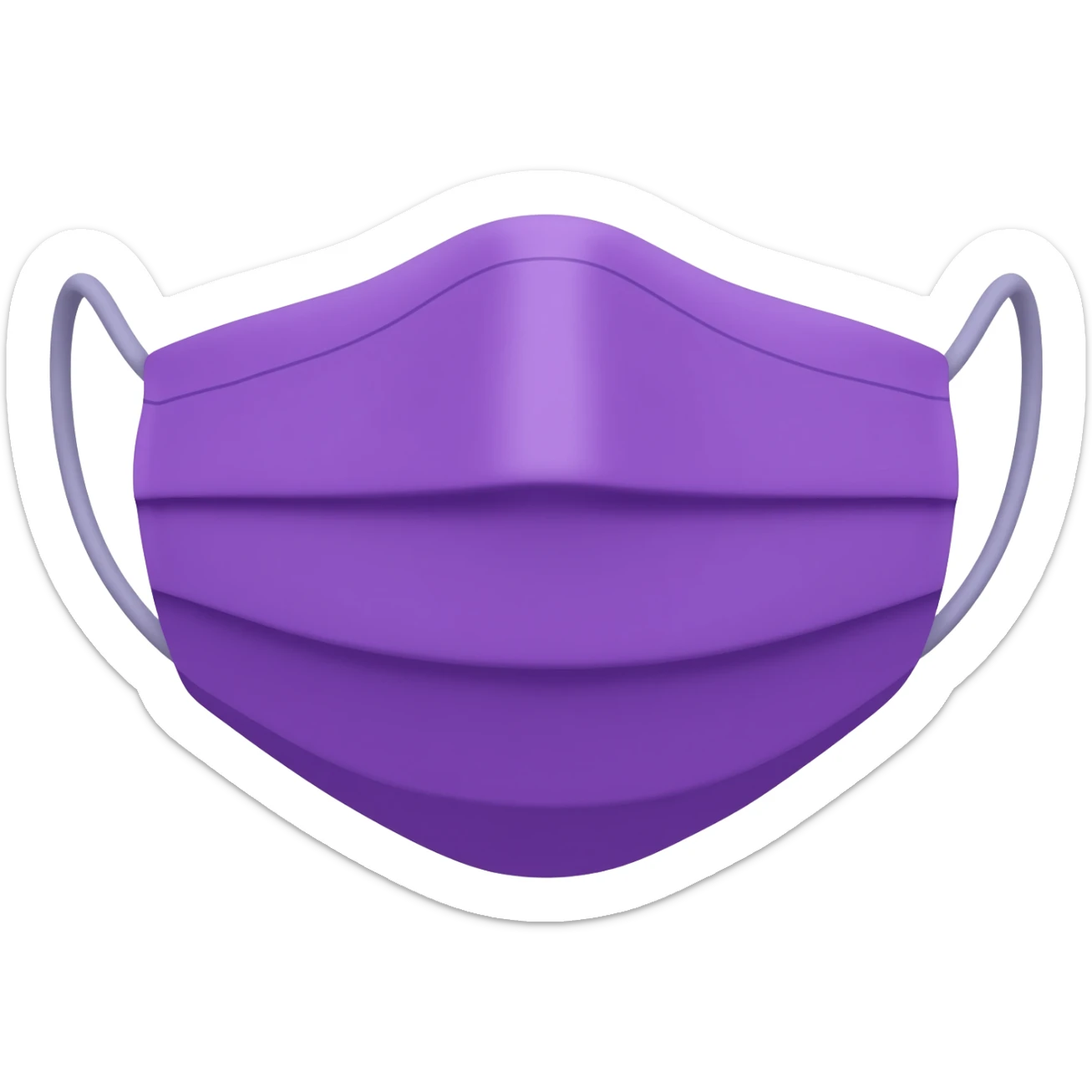 purple face mask sticker