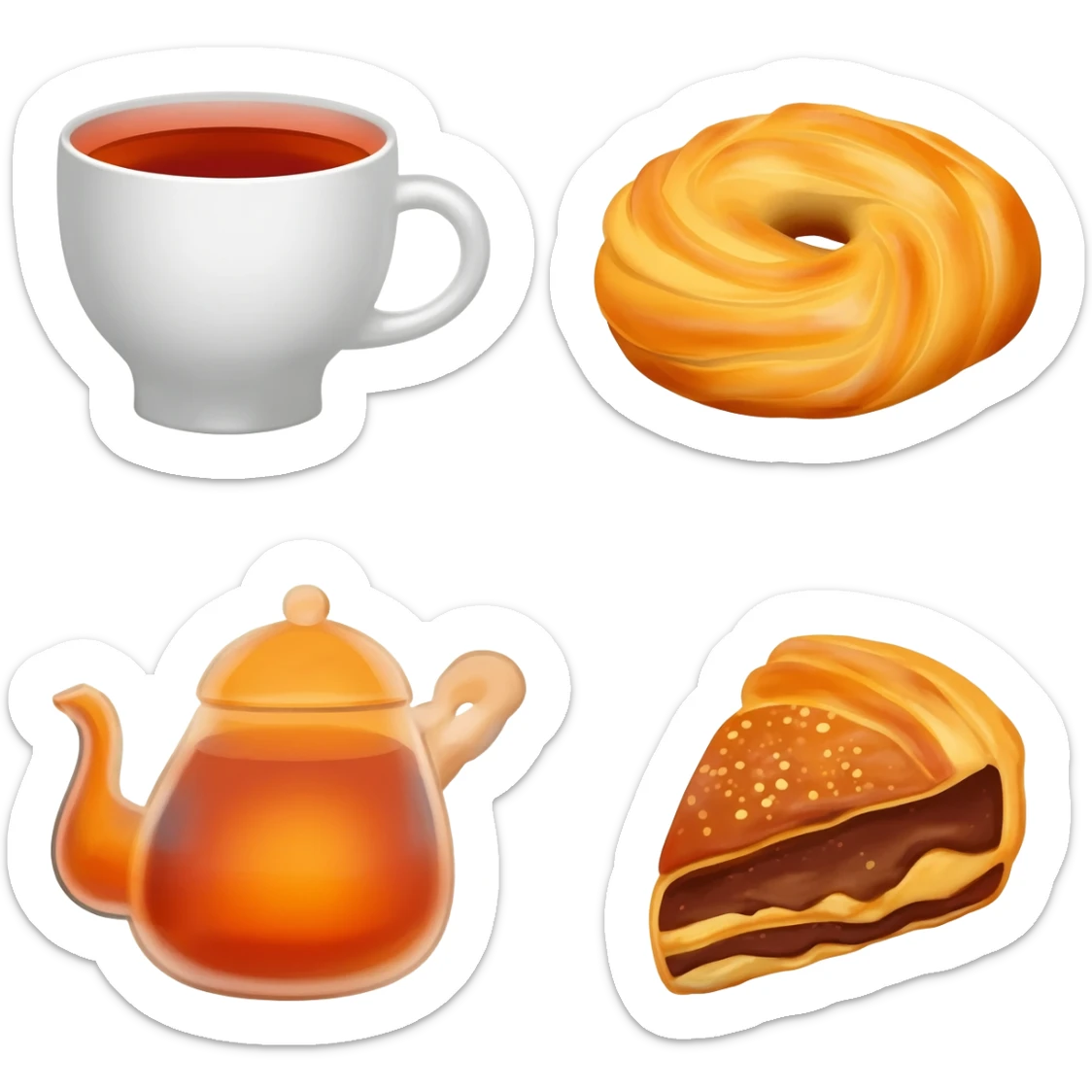 treba mi emoji turskog čaja i peciva sticker