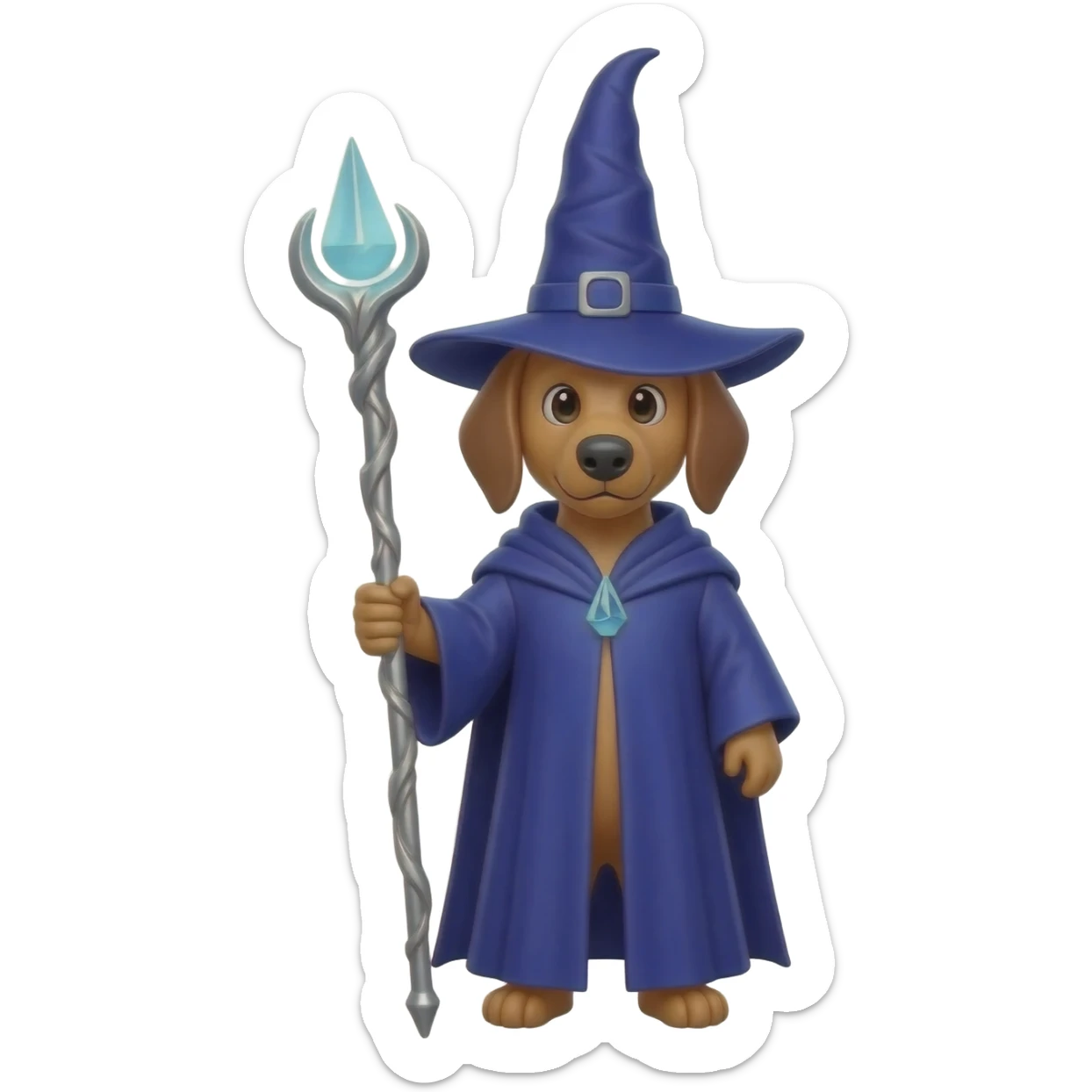 Dog wizard sticker