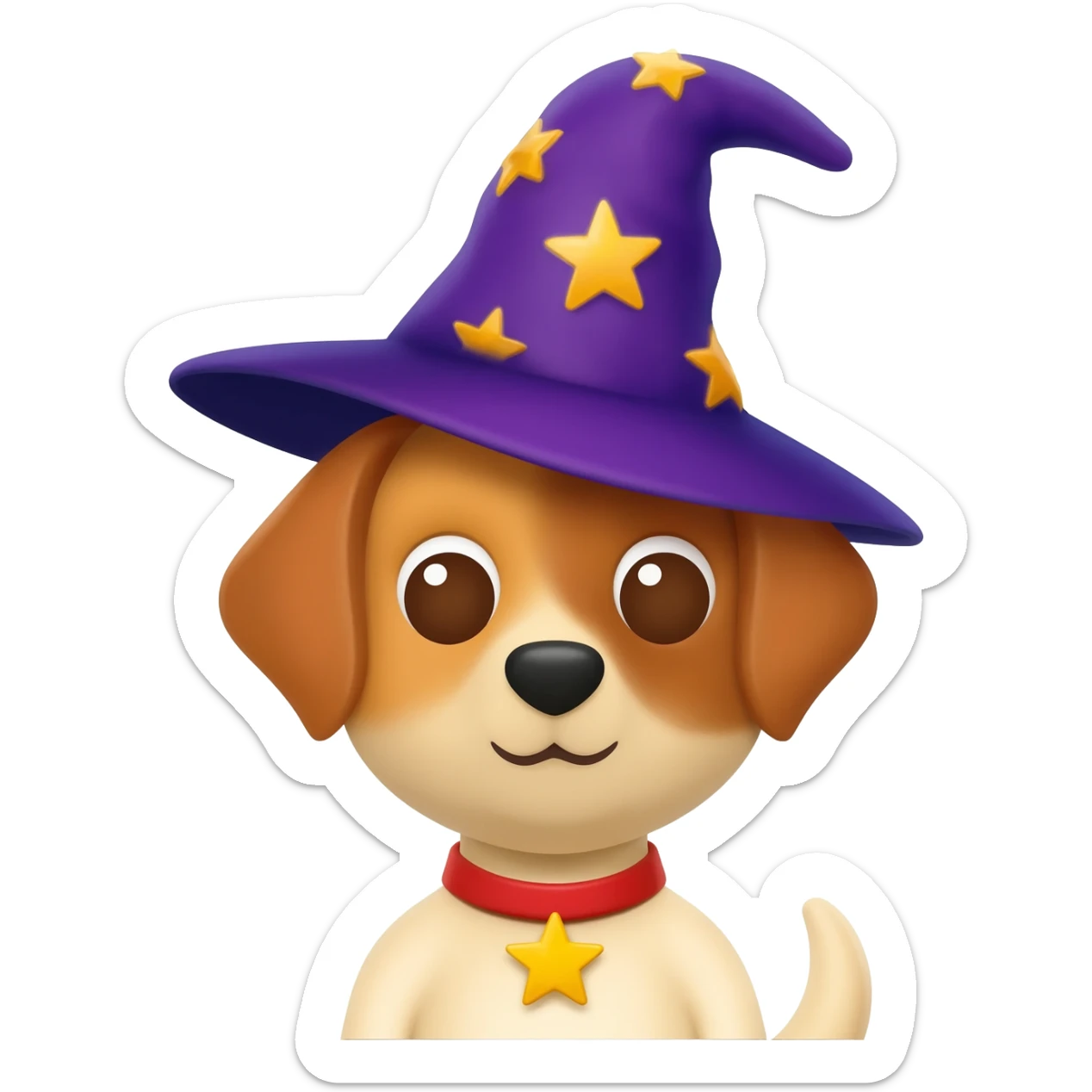 Dog wizard sticker