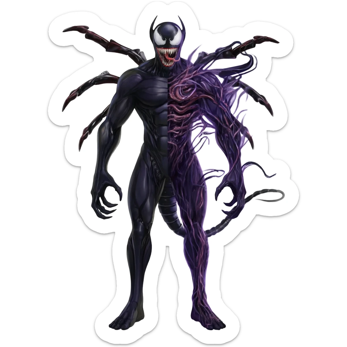 Venom-Cyberbug-Genesect-Zekrom-Darkrai-Scizor-fusion, full body sticker