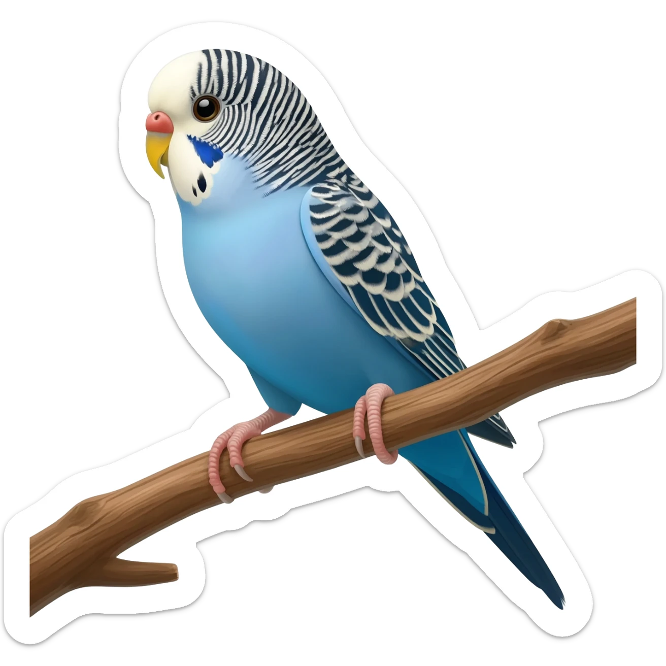 Blue budgie sticker