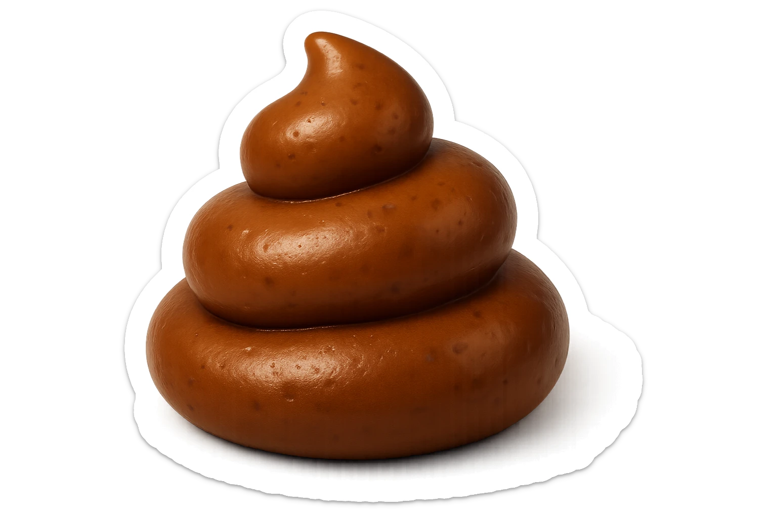 EMOJI STILE IPHONE 3D DI UNa montagna di feci a palline stile emoji iphone E FALLO MOLTO REALISTICO IN 3D sticker