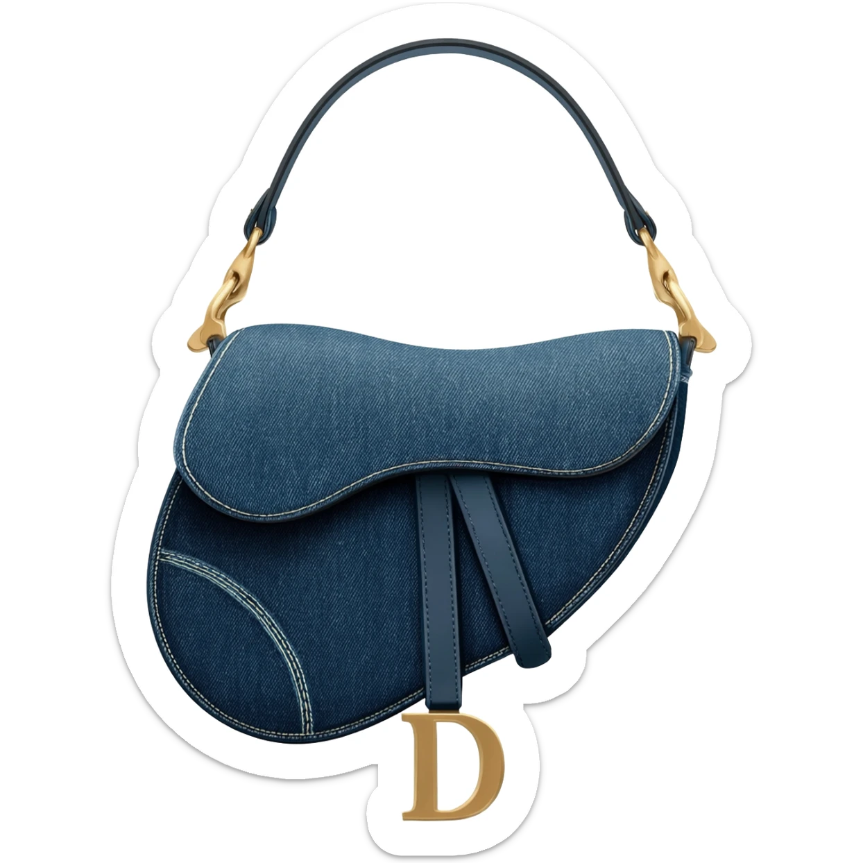 dior denim saddle bag sticker