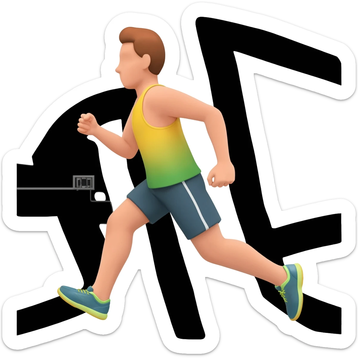 runinng sticker