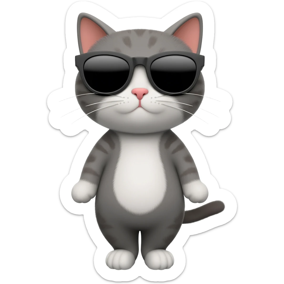 Cat with sunglasses sticker