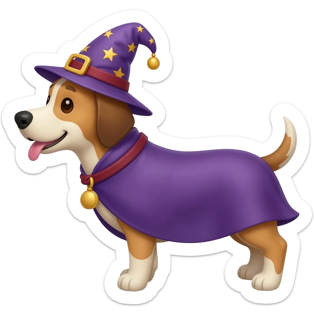 Dog wizard sticker