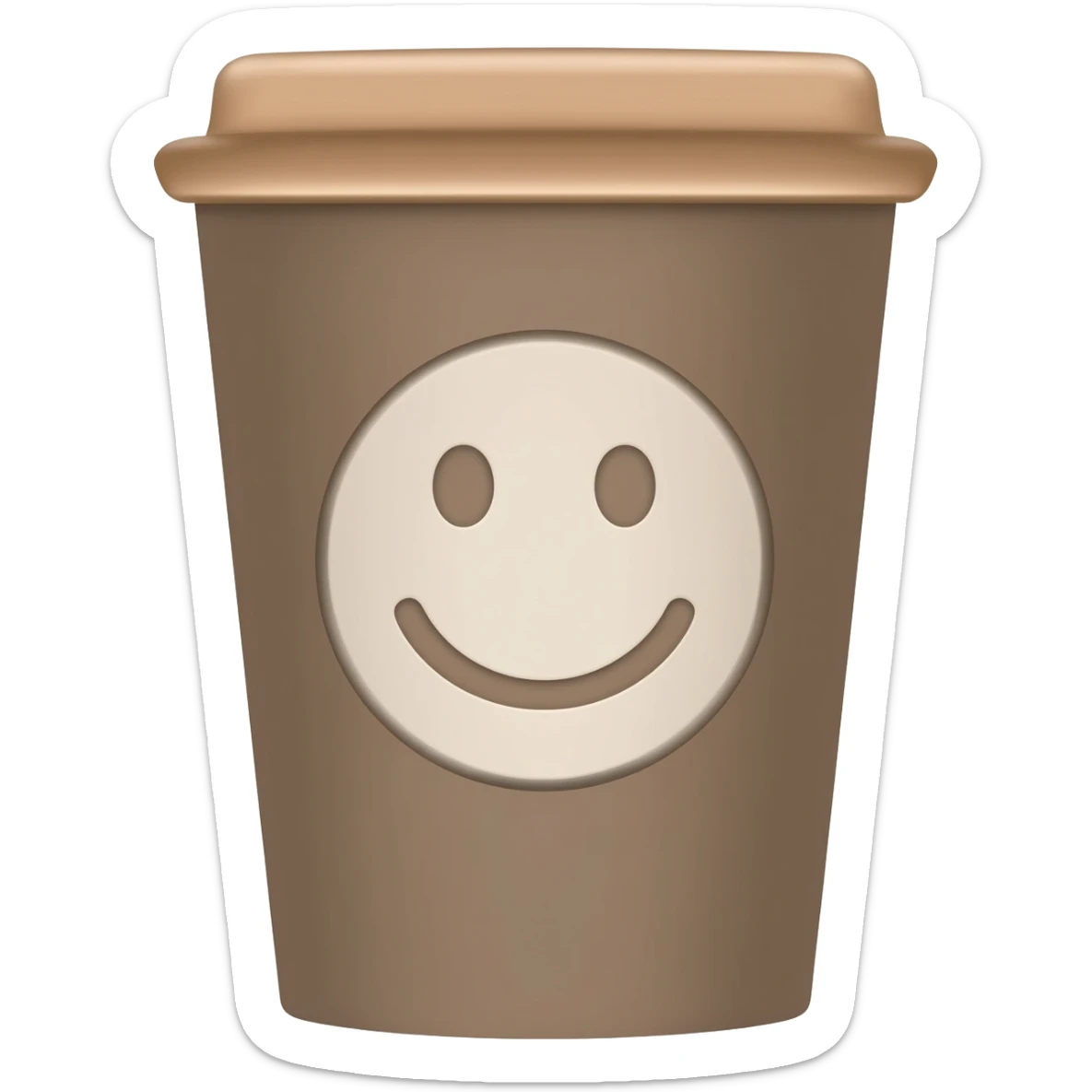 Coffee with emoji sticker