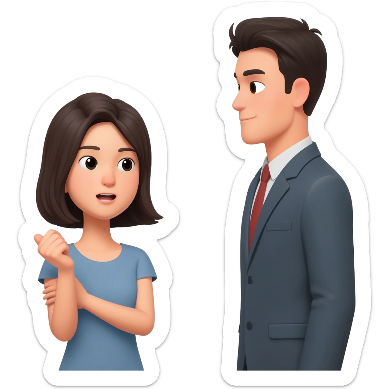Asian girl cheating on husband sticker