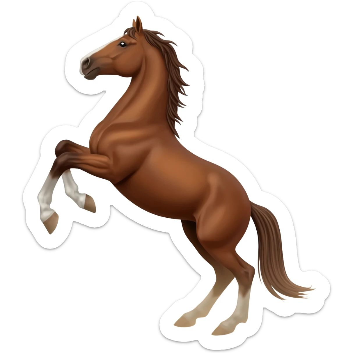 Crazy horse rearing up sticker