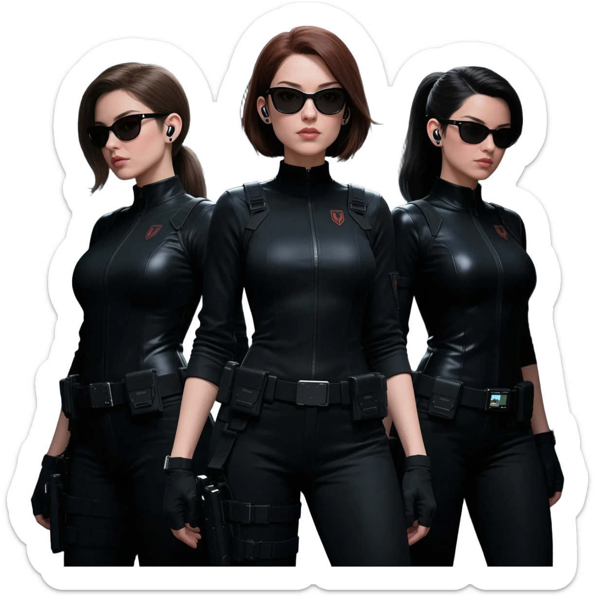 three spy girls sticker