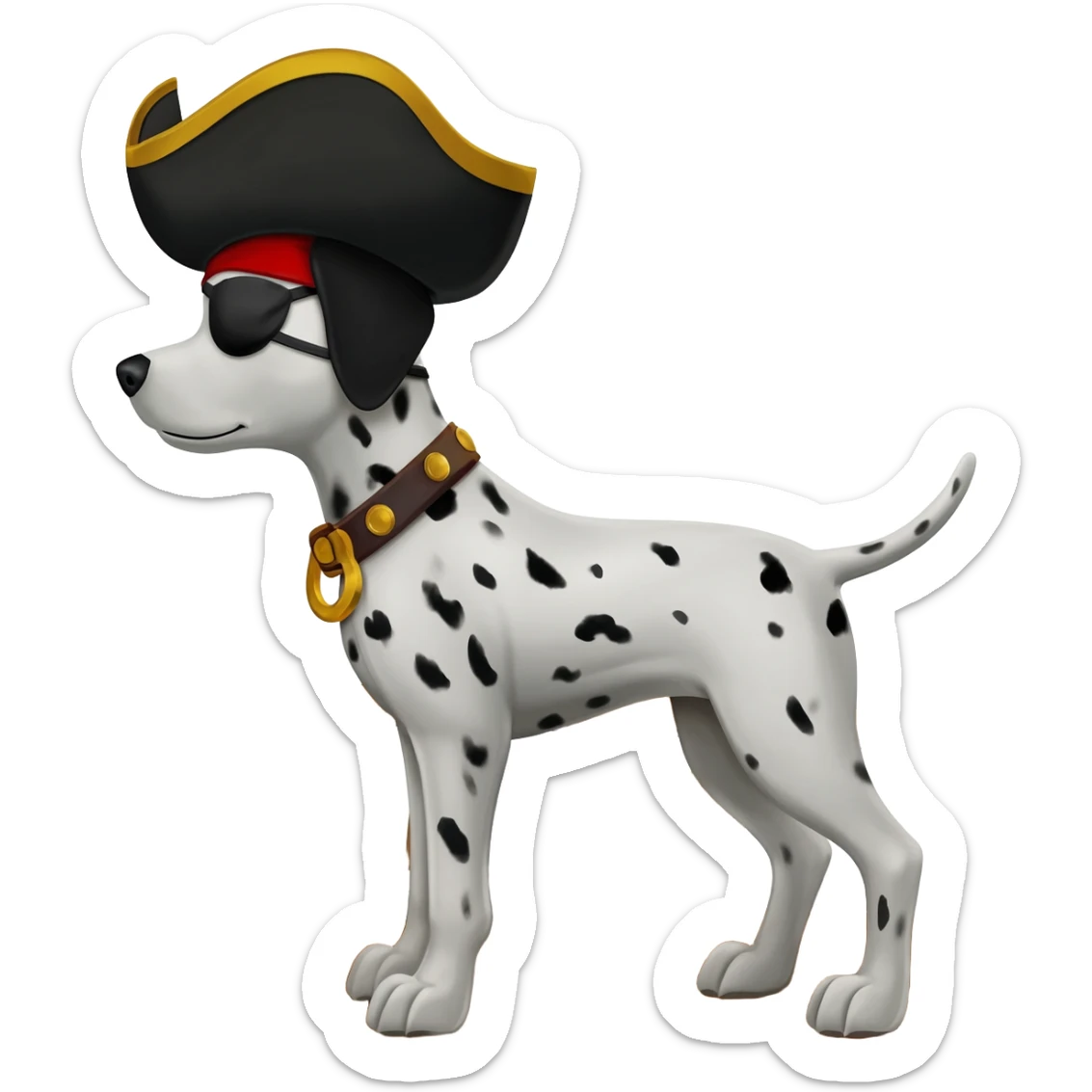 Pirate dalmatian sticker