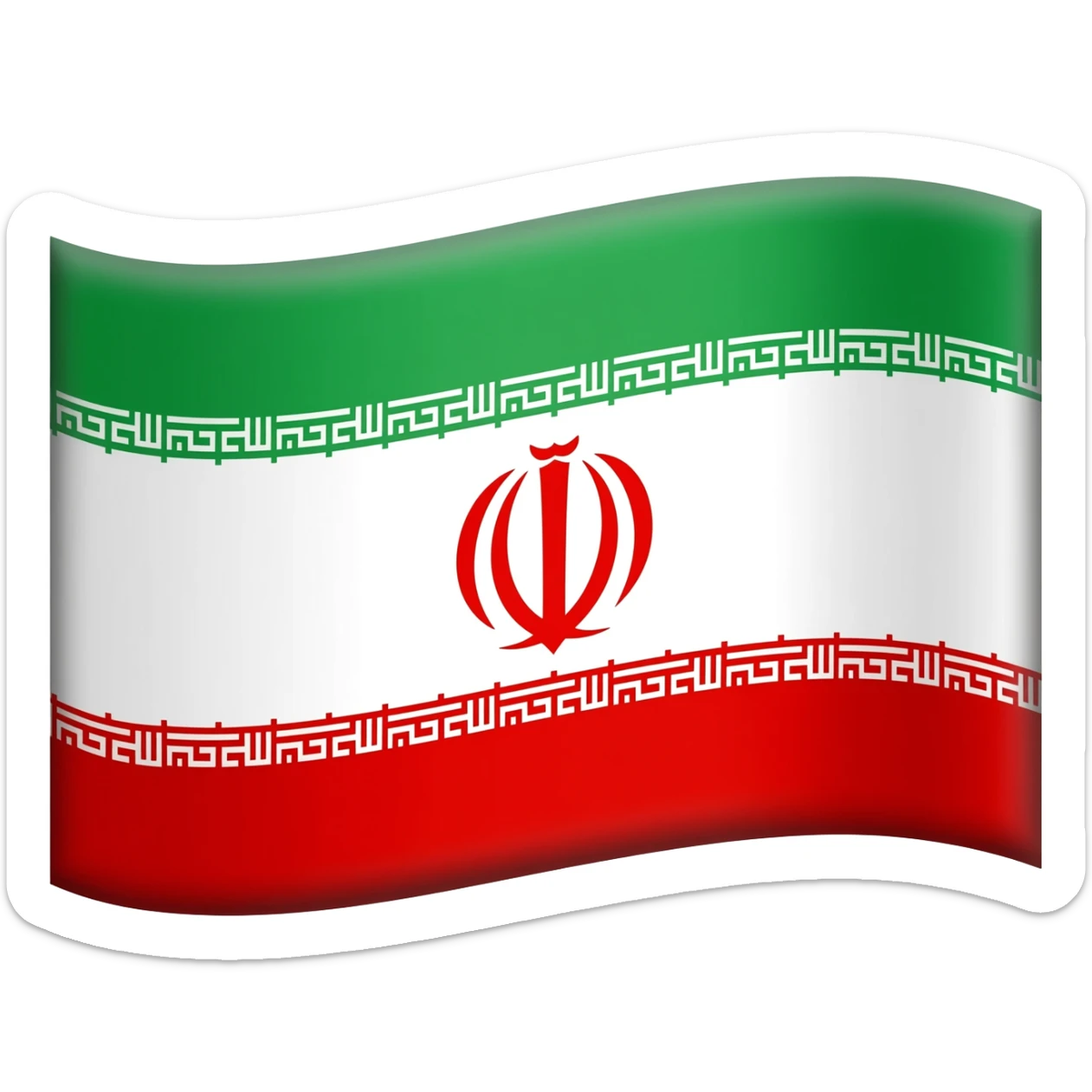 shir o khorshid iranian flag sticker